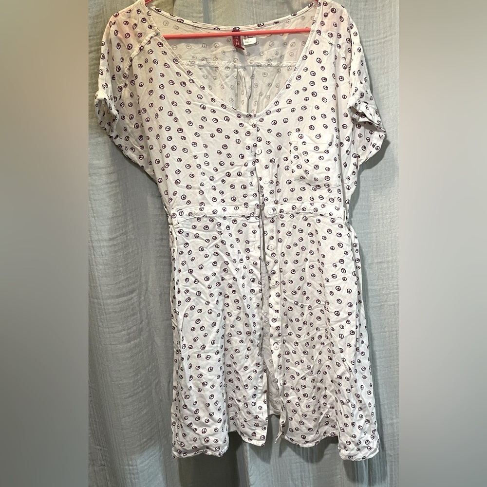 Divided H&M - Peace Sign Dress with Pockets - Size 14